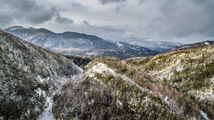 Aerial Photos Adirondack Mountains Snowy Winter