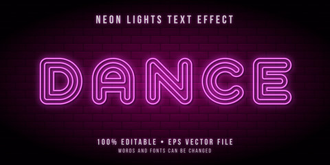 Editable neon lights text effect © vectorrific23