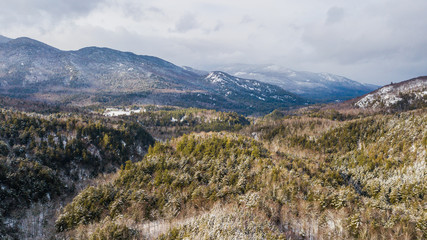 Aerial Photos Adirondack Mountains Snowy Winter