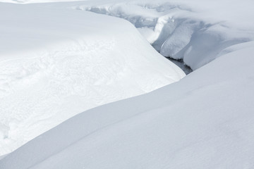 Fototapeta na wymiar winter mountain landscape with snow