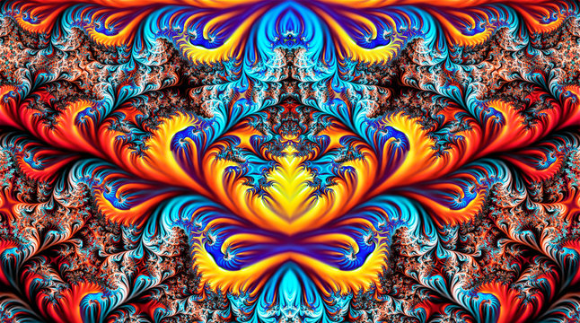 colorful fractal background for your computer desktop with colorful abstract patterns