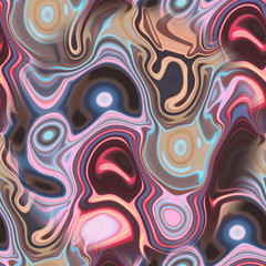 Fototapeta na wymiar Seamless pattern of bright stains of paint, bright colors. Psychedelic abstract background. Texture for textile, design, web.