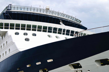Close up and detail view of navigational bridge of modern Celebrity Cruises cruiseship or cruise...