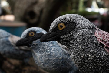 Garden ornaments outdoors.