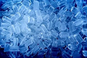 lots of ice for blue background