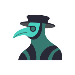 Plague doctor costume vector illustration