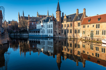 Naklejka na ściany i meble Old houses in Bruges