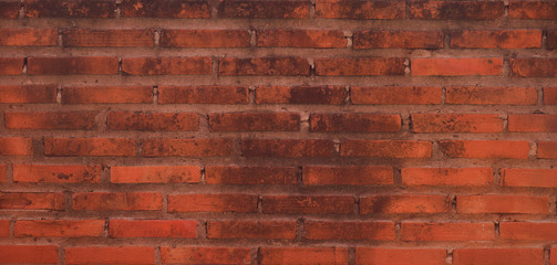 Old red brick wall background
