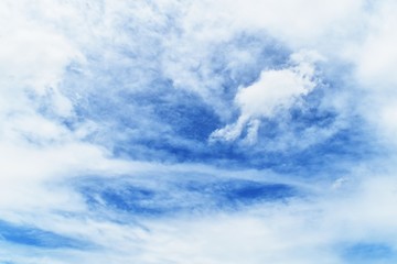 details white cloudy on blue sky for background