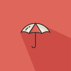 colorful umbrella liner fill vector icon - ui icon vector