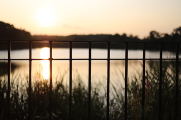 pond sunset