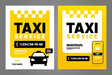 Vector layout design template for taxi service. © dimakostrov