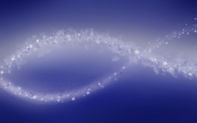 Background with abstract luminous galaxy, stars and stardust on a blue background