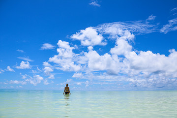 Fototapeta na wymiar tropical beach Unguja Island, Zanzibar, Tanzania