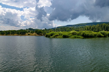 Fototapeta na wymiar Landscape by Vlasinsko lake in Sarbia