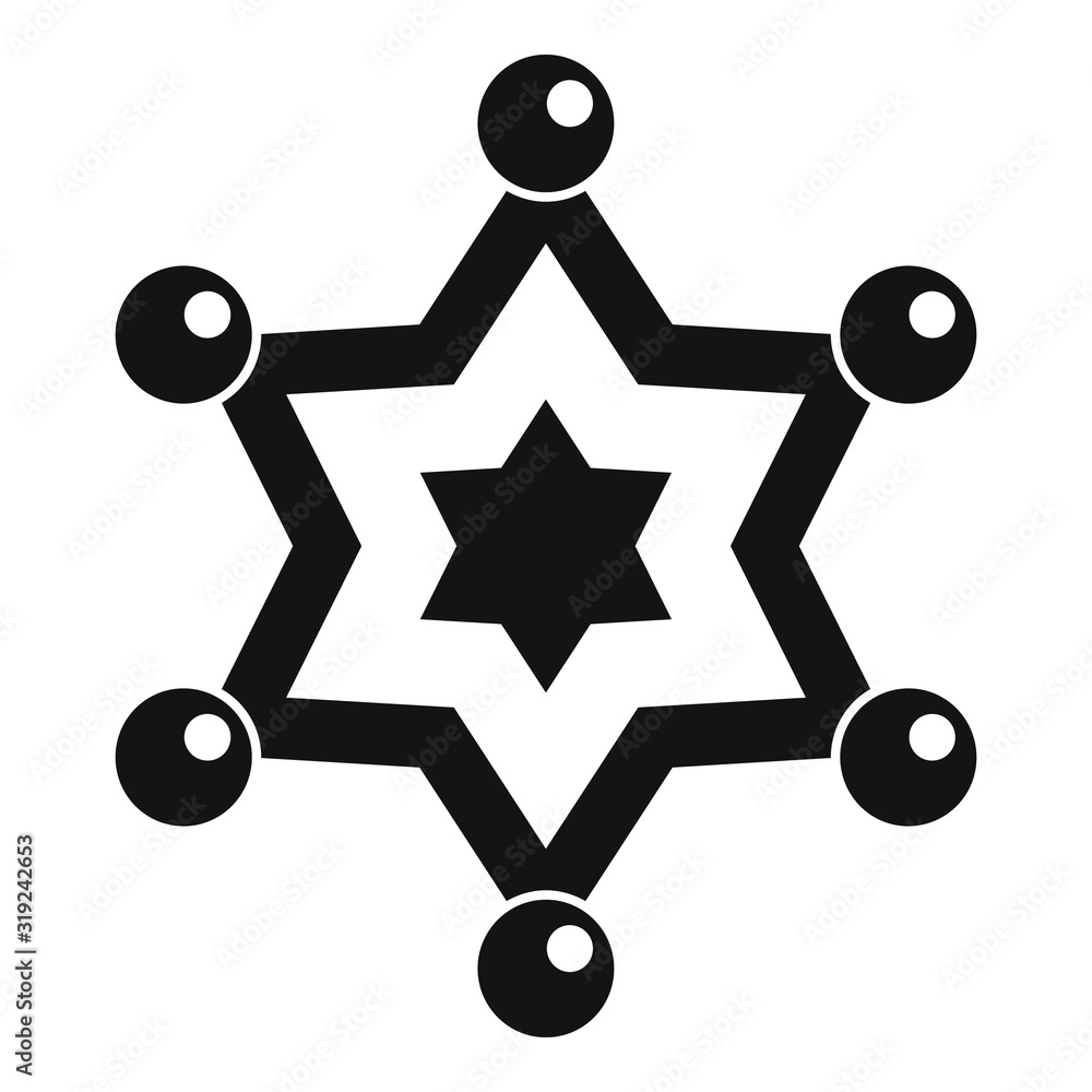 Poster sheriff star icon. simple illustration of sheriff star vector icon for web design isolated on white 