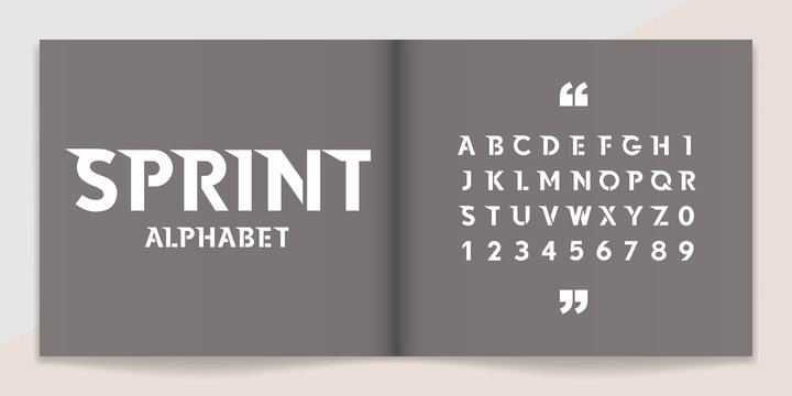 Modern font and alphabet set. Lettering Design for magazine, poster, logo or advertising media. Typography fonts uppercase and number.