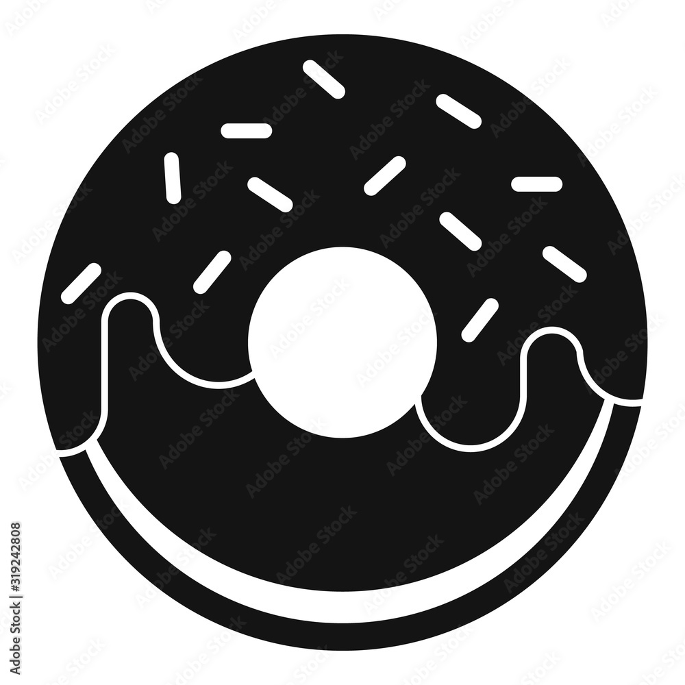 Poster donut icon. simple illustration of donut vector icon for web design isolated on white background