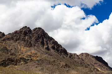 Death Valley mountains and clouds