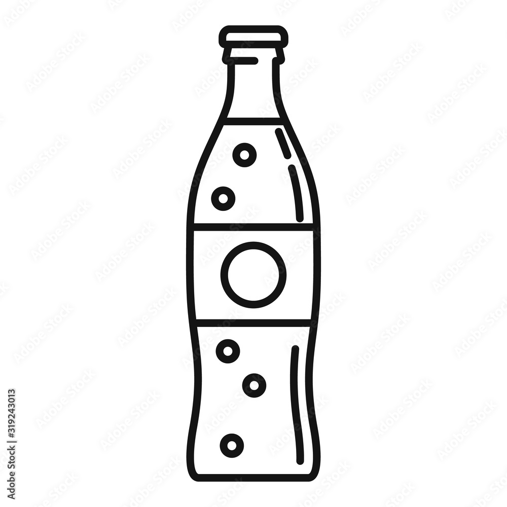 Poster cola bottle icon. outline cola bottle vector icon for web design isolated on white background
