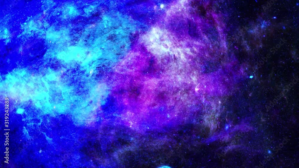 Wall mural animation view to travelling across the universe in moving