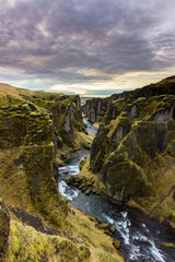 Fjadrargljufur Canyon in the south of Iceland