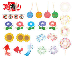 夏　素材　風物詩　祭り　
