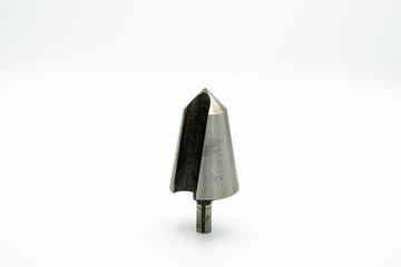 A countersink cutter standing on a white background