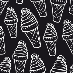 Ice cream seamless pattern