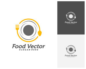 Creative Food logo design vector. Restaurant, food court, cafe logo template. Icon symbol. Illustration