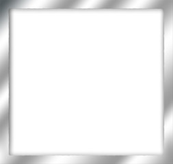 金属っぽい、銀色の豪華なフレーム（枠）！シンプルで奇麗（美しい）なので、写真のフレームに最適♪