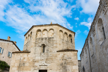 Fototapeta na wymiar Baptistery, Battistero di San Giovanni, in Ascoli Piceno, Italy