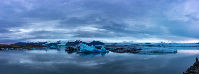 Jökulsárlón iceberg lake in the south of Iceland