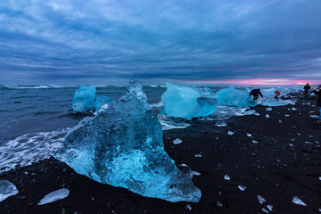 Diamond beach in the south of Iceland