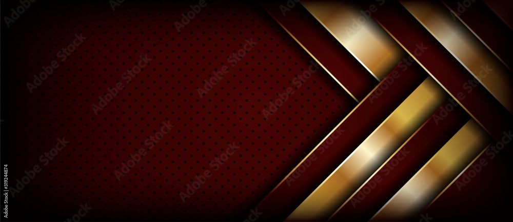 Poster dark abstract background with red overlap layers