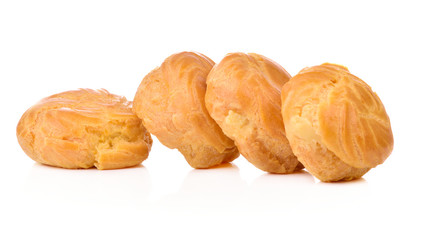 eclairs delicious dessert isolated on white background.