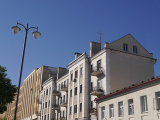 Cityscapes of the central part of Minsk on a sunny day. Minsk, Belarus.