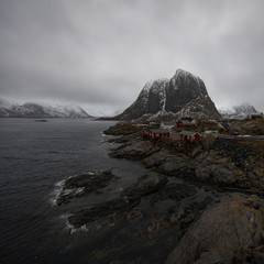 Traditional landscape of Norwegian nature.