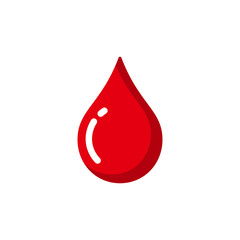 Fototapeta premium red blood drop vector icon. blood drop illustration in flat design style