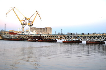 cranes in port