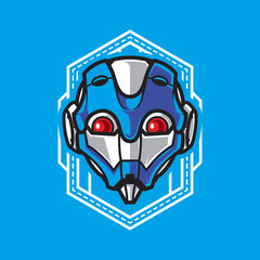 Mecha Robot Head Logo, Template Images