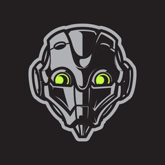 Mecha Robot Head Logo, Template Images