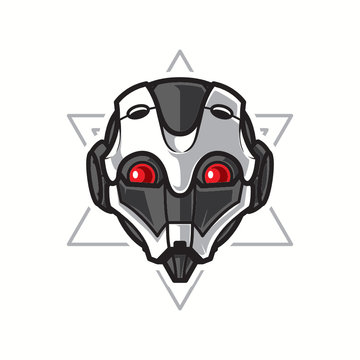 Mecha Robot Head Logo, Template Images