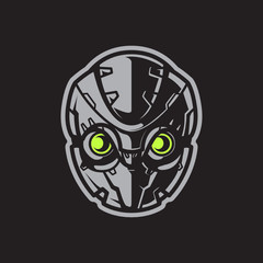 Mecha Robot Head Logo, Template Images