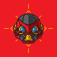 Mecha Robot Head Logo, Template Images