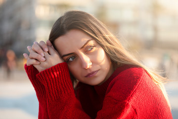 sad and lonely woman, woman separated from her lover