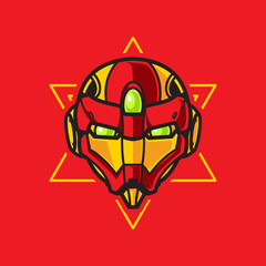 Mecha Robot Head Logo, Template Images