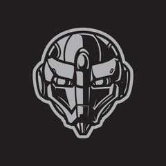 Mecha Robot Head Logo, Template Images