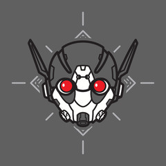Mecha Robot Head Logo, Template Images