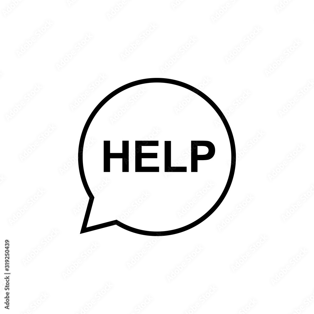 Poster help icon vector. help sign symbol vector logo template. question mark icon